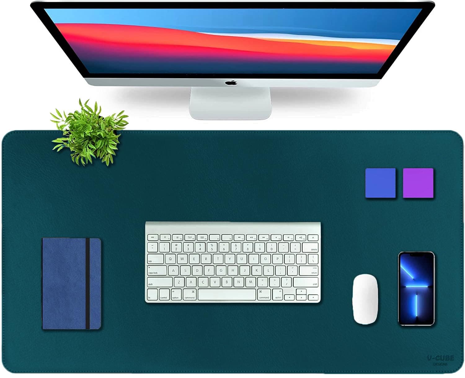 V-CUBE DESIGNS Premium Vegan Leather Desk Mat (Teal) Review: The Ultimate Desk Upgrade for ₹799?