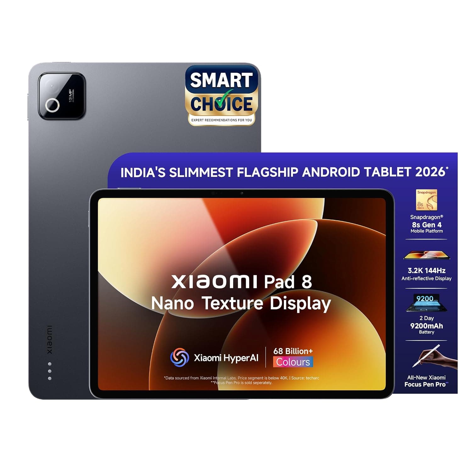 XIAOMI Pad 8 Nano Texture Display [Smartchoice] Flagship Snapdragon 8s Gen 4 |11.2" 3.2K | 12GB, 256GB | Anti-Reflective | Ultra Slim Metal Design | 9200mAh Battery HyperAI | Wi-Fi 7 | Graphite Grey Review: Is This Your Next Best Pick?