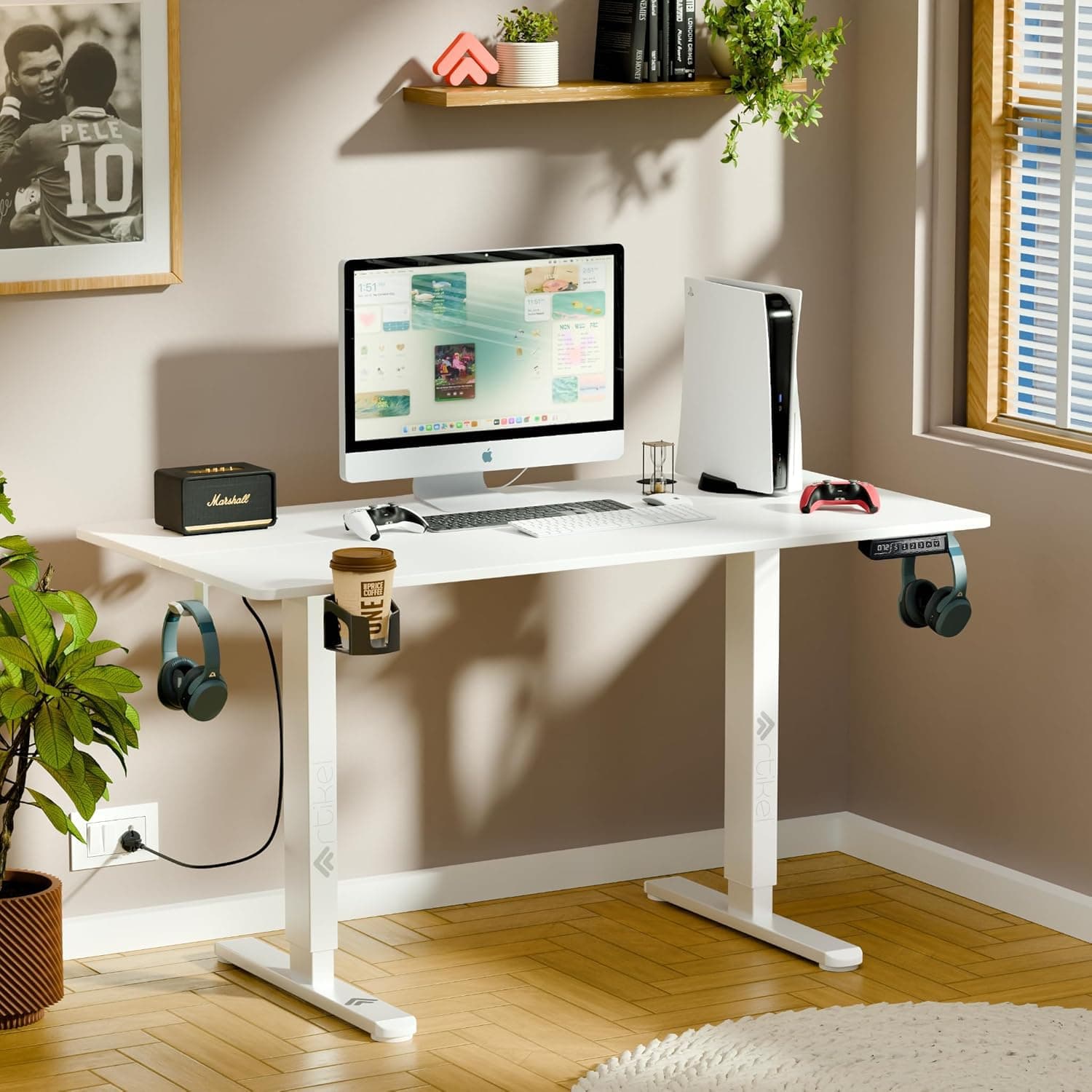 ARTIKEL Artidesk Eco Electric Height Adjustable Table for Office Work & Home-Sit Stand Gaming Desk 80kg Load, Cup Holder, 2 Hooks,Cable Organizer 2Split Tabletop (White, 100x60 CM) Review: Is This Your Next Best Pick?