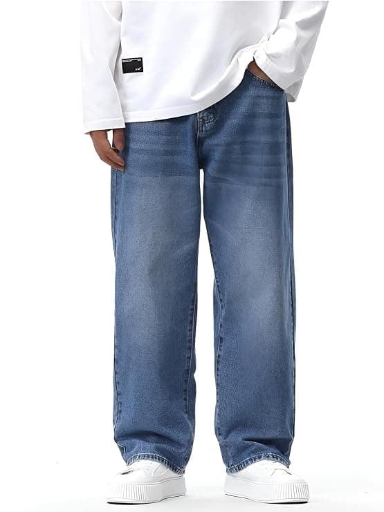 Ben Martin Baggy Fit Men Jeans: Loose, Stretchable, High-Rise Denim for Ultimate Style & Comfort