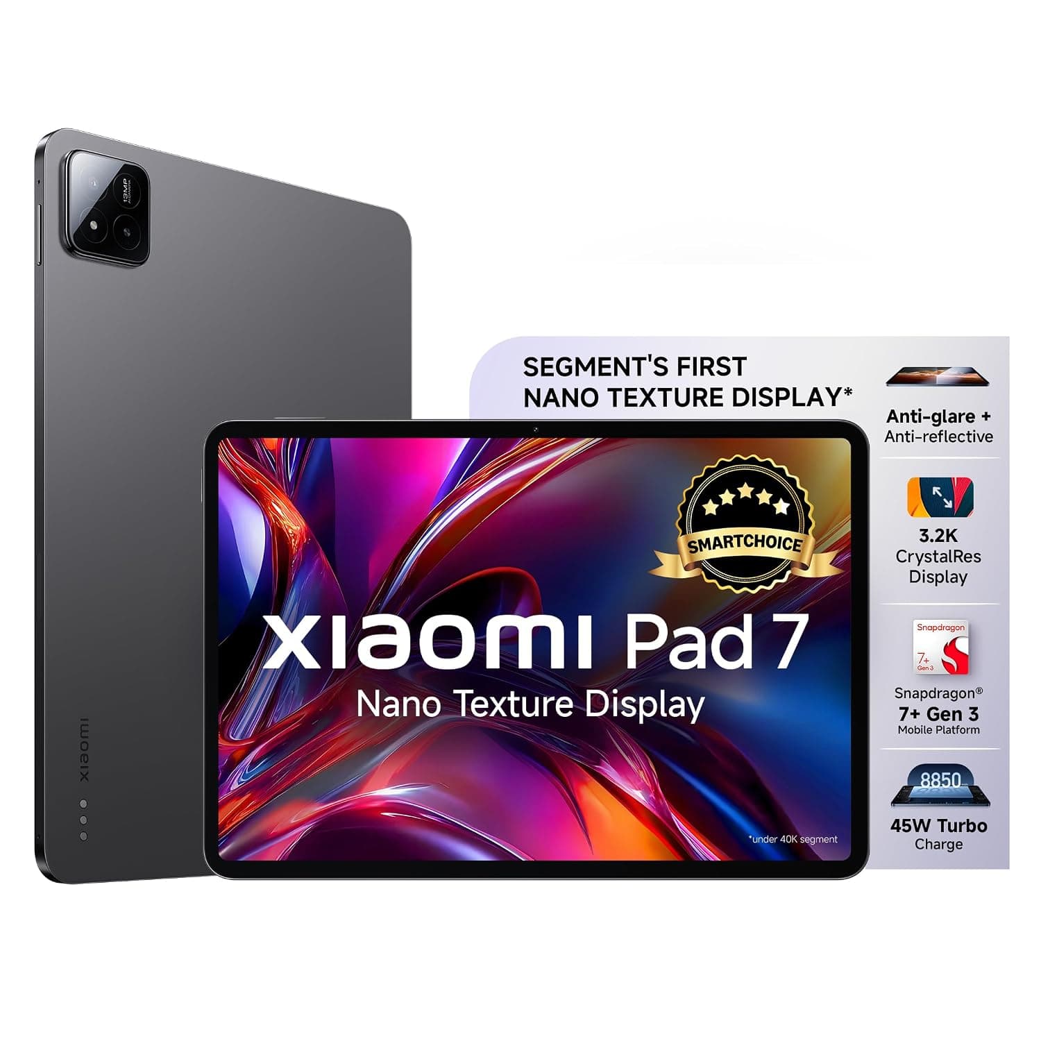 XIAOMI Pad 7 Nano Texture Display [Smartchoice] | Snapdragon 7+ Gen 3| 3.2K Display (28.44 cm /11.2") Tablet| 12GB, 256GB| Anti-Reflective| Anti-Glare| HyperOS 2| Dolby Vision Atmos | Graphite Grey Review: Is This Your Next Best Pick?